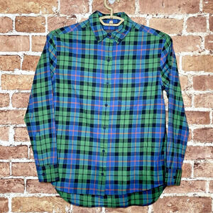Pendleton‎ Women’s 100% Cotton Long Sleeve Shirt Blue Plaid Size Extra Small